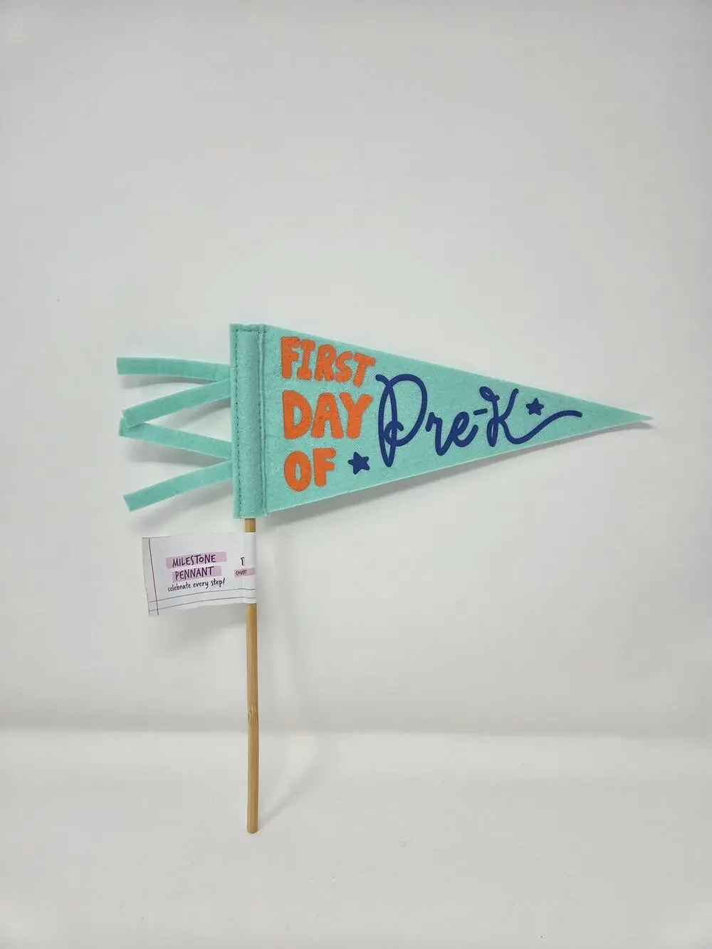 First Day of Pre-K Milestone Pennant School Felt Flag